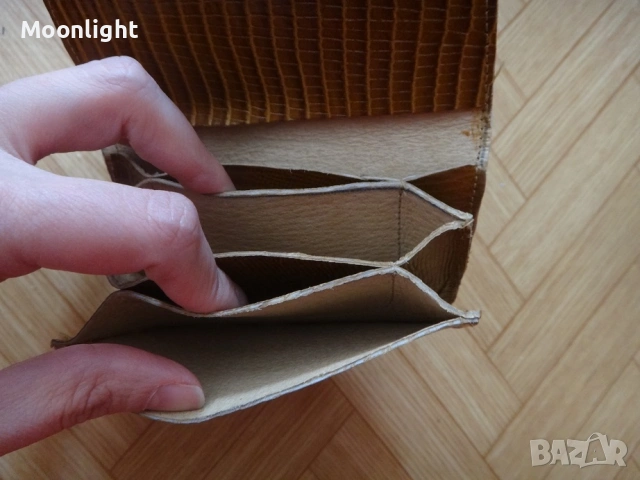 Антика - нов кожен портфейл от едно време, естествена кожа портмоне, соц, ретро, винтидж, старинен, снимка 6 - Антикварни и старинни предмети - 53134869