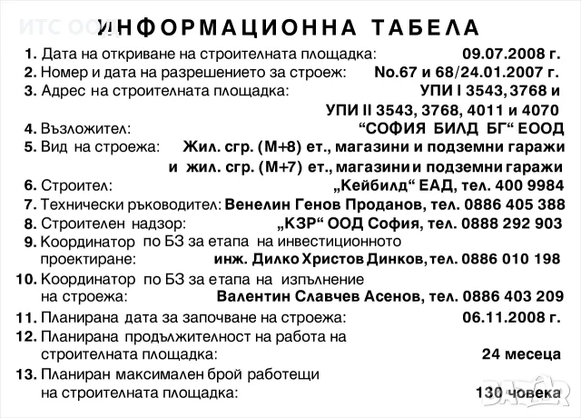 Информационни ТАБЕЛИ по ЗУТ, надписи за ПОЩЕНСКИ КУТИИ и мн. др. на цени БЕЗ КОНКУРЕНЦИЯ !!!