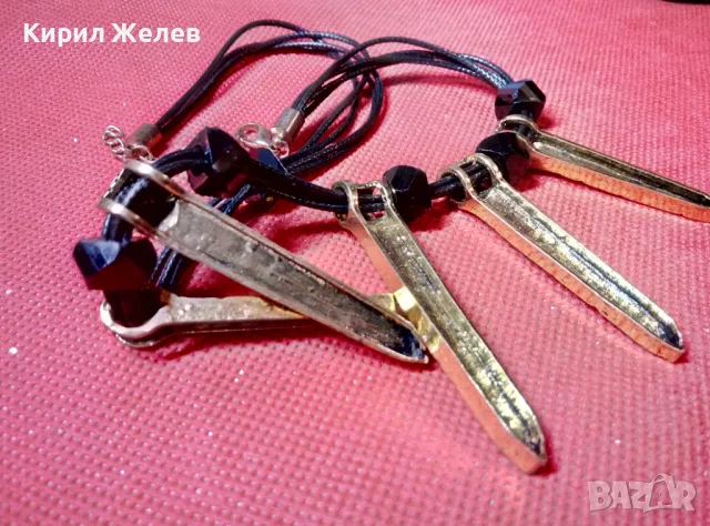 ШАРМАНТНА ПОЗЛАТЕНА РЕТРО АРТ СТИЛ ОГЪРЛИЦА КОЛИЕ 47273, снимка 2 - Колиета, медальони, синджири - 47315758