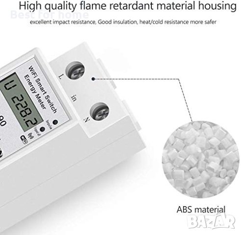 eMylo Smart 1-Phase Digital Energy Meter, Безжично WiFi дистанционно управление LCD дисплей, снимка 2 - Друга електроника - 42717295