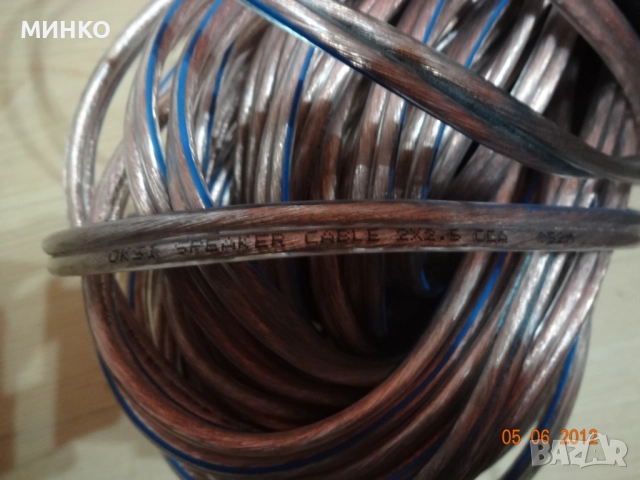 Кабел за колони OKSI Speaker Cable - 2 x 2.5mm², снимка 5 - Тонколони - 52872596