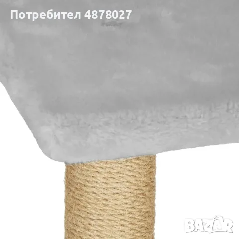 Драскалка кула за котки XXL 136 см – 7 нива, къщичка, легло, играчки и дърво за катерене, снимка 5 - За котки - 55997712
