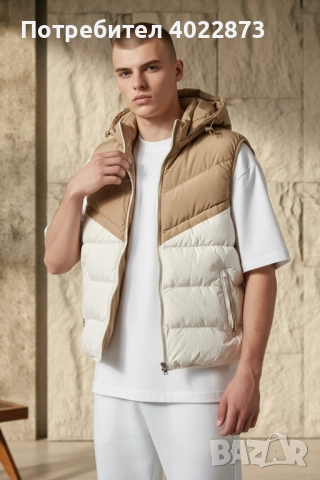 Мъжки Бежов Елек , снимка 3 - Спортни дрехи, екипи - 51917732