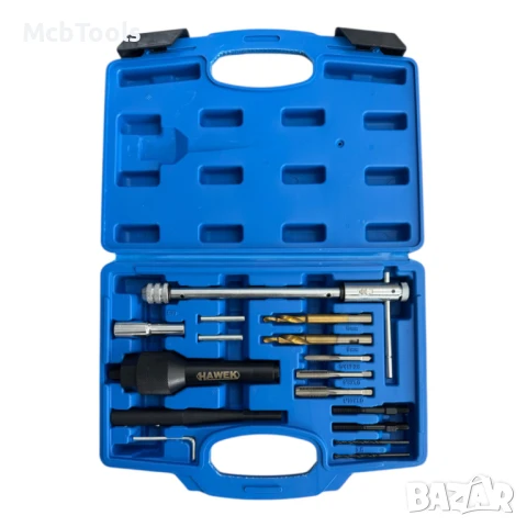 Комплект за демонтаж на скъсани подгревни свещи 8мм и 10мм HAWEK, снимка 2 - Други инструменти - 50803338