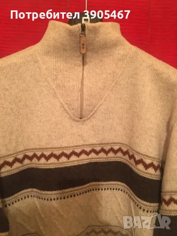 Бял зимен пуловер 2ХL, снимка 6 - Пуловери - 48153154