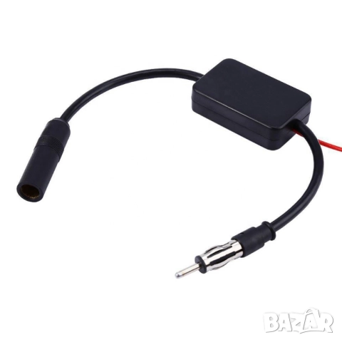 FM радио усилвател на сигнал, усилвател на антената за радиото на кола, автомобил, плеър, мултимедия, снимка 2 - Аксесоари и консумативи - 52420788