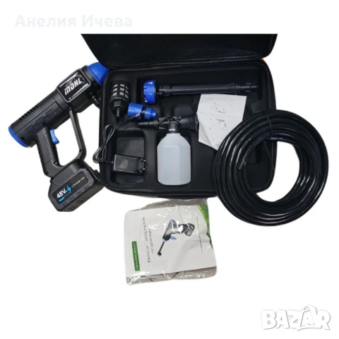 Акомулаторна водоструйка 48V.Пистолет за миене с LED дисплей и 6 режима , снимка 6 - Други инструменти - 51364448