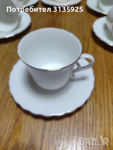 Продавам костен порцеланов сервиз за чай, снимка 7 - Сервизи - 53481717