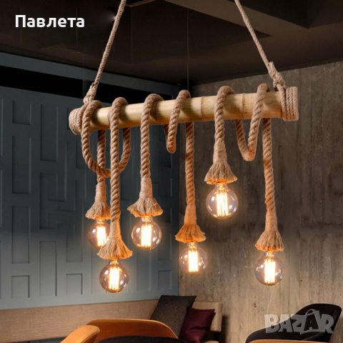 Бамбукова електрическа висяща лампа, снимка 10 - Други - 42666087