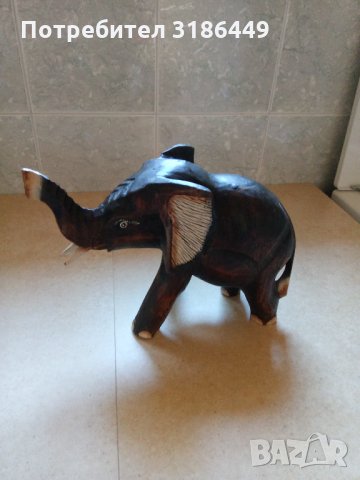 Нов дървен слон, снимка 1 - Статуетки - 34236374