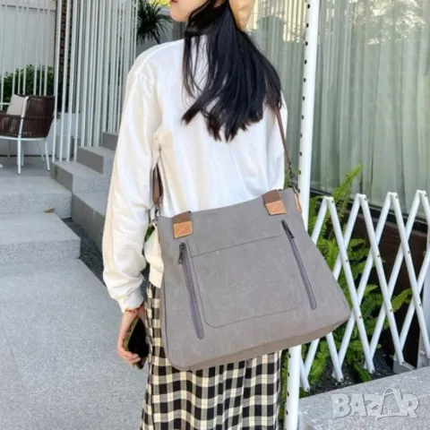 Ежедневна дамска чанта Grey, снимка 4 - Чанти - 47925543