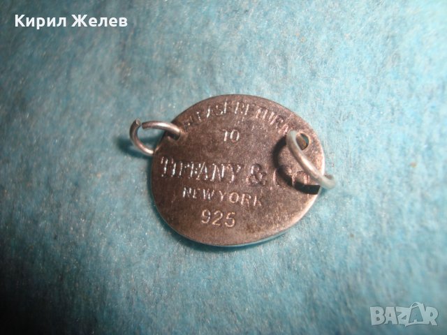 ТИФАНИ Ню Йорк 925 - ПОСРЕБРЕН МАРКОВ ЗНАК МЕДАЛЬОН ЕМБЛЕМА от БЛАГОРОДНА СТОМАНА 25759, снимка 8 - Други - 35896861