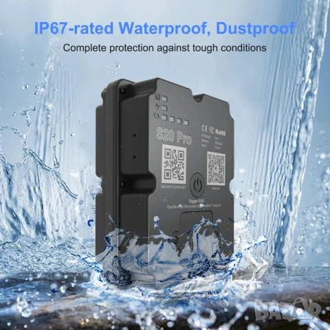 4G GPS тракер S20 Pro, супер батерия до 120 дни, с предплатена СИМ, силен магнит, снимка 4 - Аксесоари и консумативи - 53660014