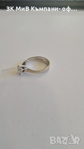 Златен Пръстен 2.12гр 06133-24 Бяло злато, снимка 3 - Пръстени - 53664657
