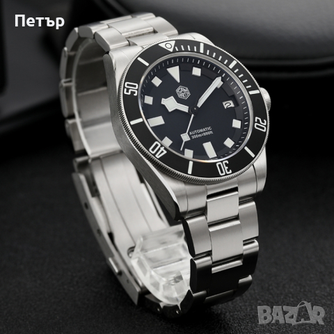 San Martin SN0121T - титаниев дайвър 300м Seiko NH35 калибър , снимка 2 - Луксозни - 44515621