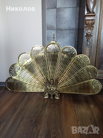 Месингова решетка за камина , снимка 2 - Антикварни и старинни предмети - 52152825
