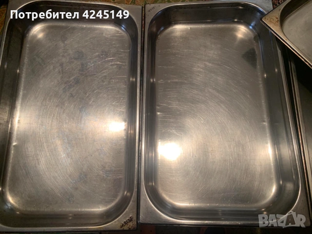 4 бр. гастронорм контейнери EKBER от неръждаема стомана 1/1GN