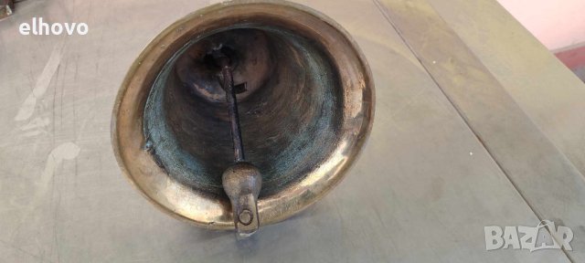 Голяма месингова камбана, снимка 3 - Антикварни и старинни предмети - 44475636