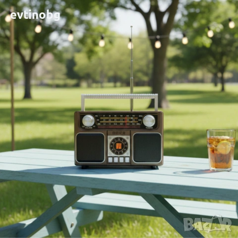 Портативно соларно радио MEIER MD-1306BT-S: Bluetooth, USB, FM/AM/SW, мощен звук и стилен ретро диза, снимка 4 - Радиокасетофони, транзистори - 53788033