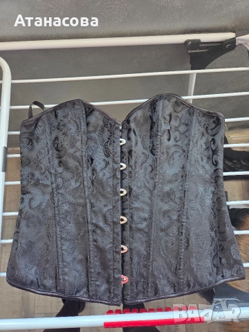 Дамски сатениран корсет до XL размер с връзки