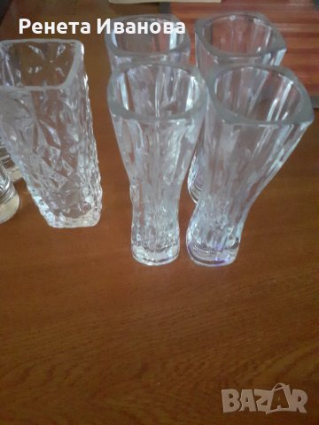 Седем нови,  стъклени вази с цена от 20 за всички. , снимка 5 - Вази - 41826086