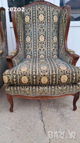 Ретро кресла "Bergere"палисандър, снимка 5 - Дивани и мека мебел - 52232984