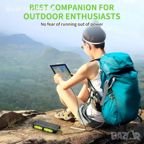 Соларна батерия 20000 mAh, снимка 7 - Друга електроника - 50082406