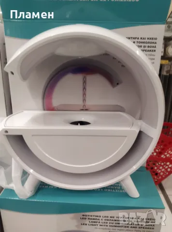 Led лампа с овлажнител дифузер с тонколона и Bluetooth 23х23х8 см.USB, снимка 5 - Други - 48317436
