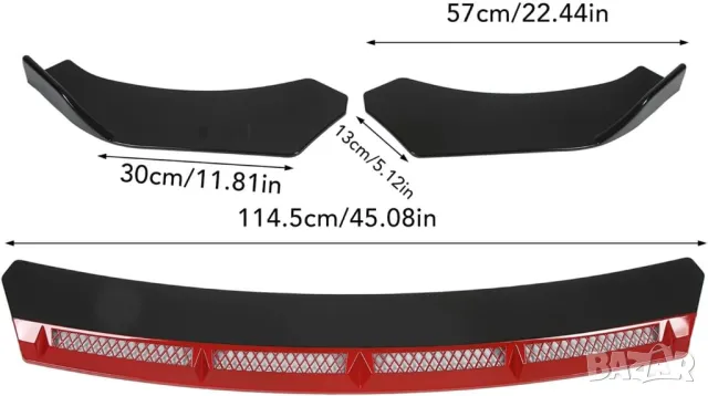 Универсален лип спойлер за предна броня, снимка 5 - Аксесоари и консумативи - 48932445