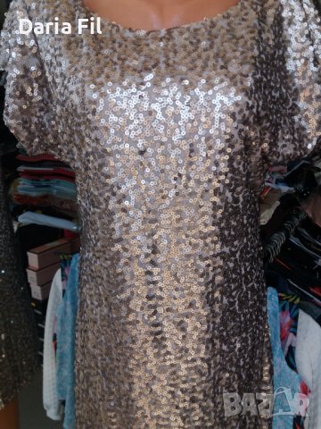 КРАСИВА рокля, цялата в пайети, снимка 2 - Рокли - 38833820