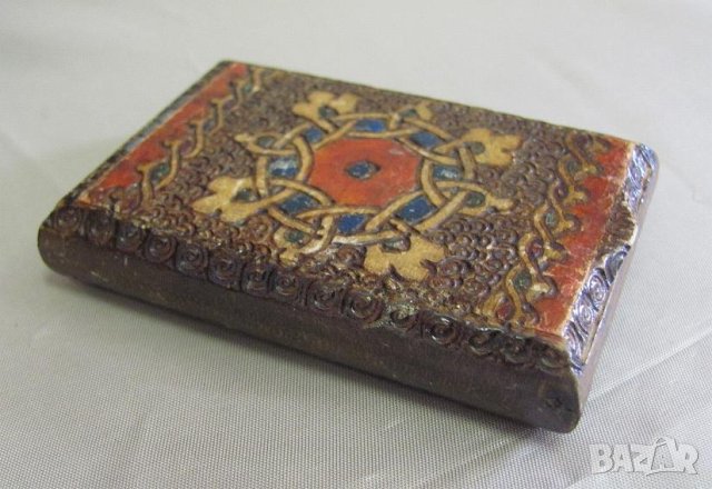 Стара Мини Дървена Табакера, снимка 1