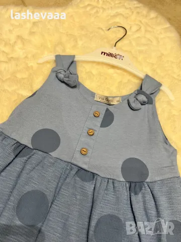 Рокля за момичета в синьо, снимка 2 - Бебешки рокли - 49351330