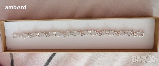 Уникална сребърна гривна , снимка 6 - Гривни - 53614805