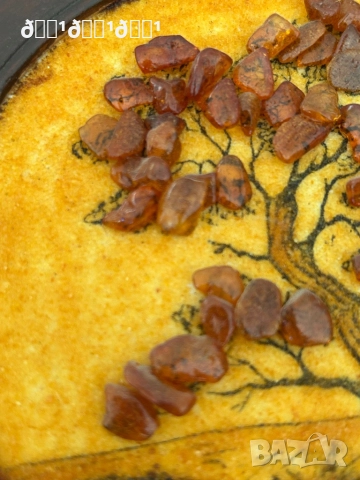 Старинна съветска картина от балтийски кехлибар , снимка 4 - Антикварни и старинни предмети - 52814620