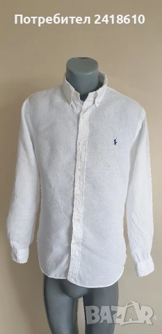 POLO Ralph Lauren Len/ Лен Slim Fit Mens Size M  ОРИГИНАЛ! Мъжка Ленена Риза., снимка 8 - Ризи - 53504156