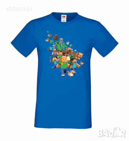 Мъжка тениска майнкрафт Minecraft 3,Minecraft,Игра,Забавление,подарък,Изненада,Рожден Ден., снимка 1 - Тениски - 36495038