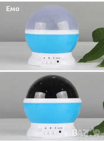 Нощна лампа детски планетариум. Цветове - Син, Розов, Лилав, снимка 18 - Детски нощни лампи - 48104497