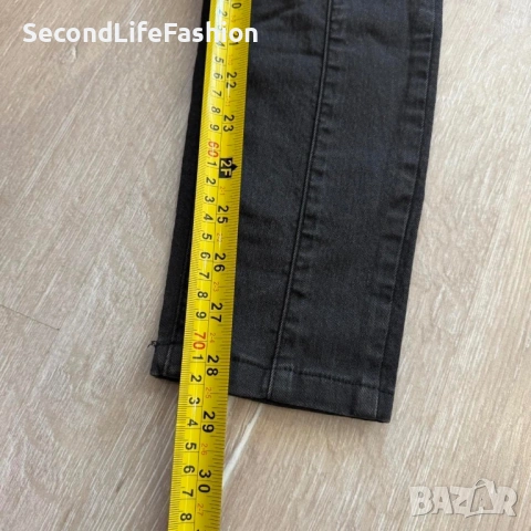 Дънки Mos Mosh Kathleen Glam Slim fit, байкър черни тесни дамски размер 27, снимка 5 - Дънки - 53274473