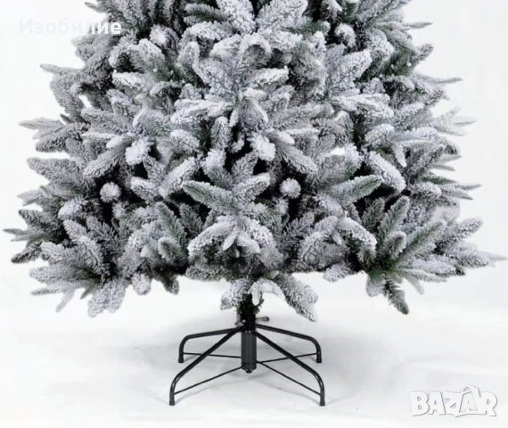 Изкуствена елха K r i n g Melbourne,  Цялата заснежена с метална стойка., снимка 6 - Декорация за дома - 52349540