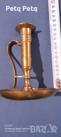бронзов свещник , снимка 2 - Антикварни и старинни предмети - 56329354