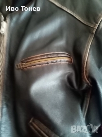 Кожен бомбър  телешки бокс, снимка 4 - Якета - 51525237