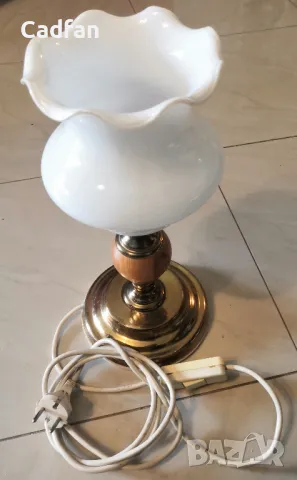 Настолна лампа ретро със стъклен лампион , снимка 5 - Настолни лампи - 48555529