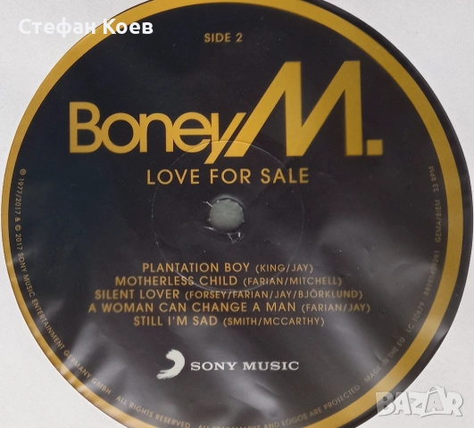 Грамофонна плоча Boney M – Love For Sale, снимка 8 - Грамофонни плочи - 53593553