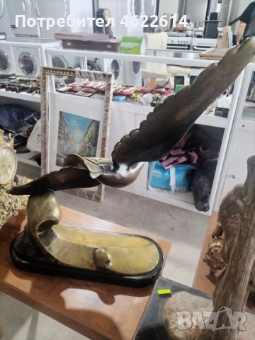 МНОГО КРАСИВА БРОНЗОВА ФИГУРА НА ПТИЦА. , снимка 3 - Колекции - 53006179