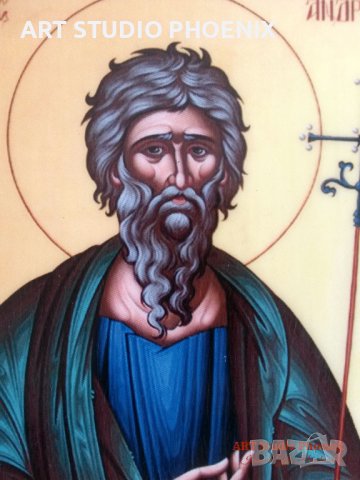 Икона на Свети Андрей Първозвани icona Sveti Andrei Parvozvani, снимка 5 - Картини - 14909723