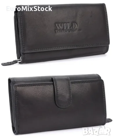 Дамски кожен портфейл WILD Vintage от естествена кожа с RFID защита, снимка 2 - Портфейли, портмонета - 55908499