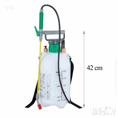 Ръчна градинска пръскачка под налягане 5L, 3 Bar, снимка 2 - Градинска техника - 53821541