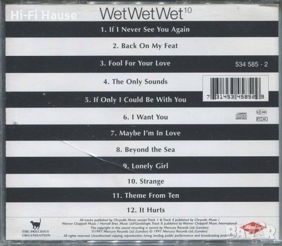 WetWetWet -If I Never See You Again, снимка 2 - CD дискове - 35918143