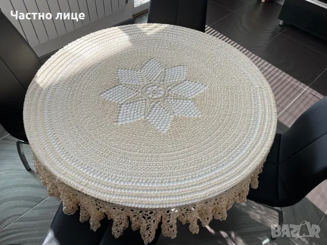 Покривка за маса ръчна изработка-диаметър 140 см., снимка 3 - Други стоки за дома - 48892528