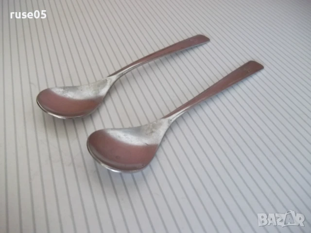 Лот от 2 бр. лъжици "П.Денев-Габрово" за сладолед, снимка 2 - Прибори за хранене, готвене и сервиране - 51006545